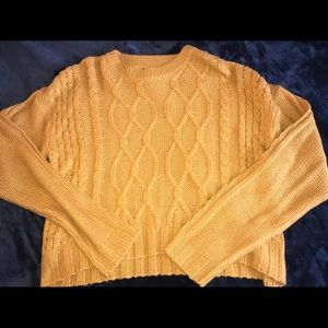 Cropped mustard sweater